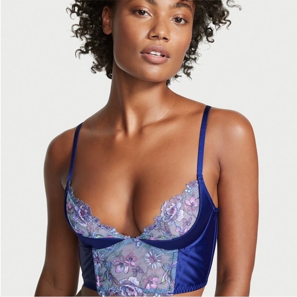 Victoria's Secret Very Sexy Hummingbird Embroidery Corset Top Bra